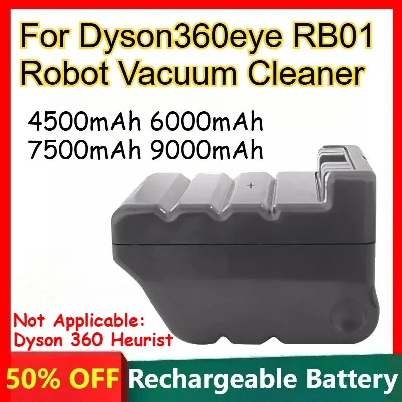 14.8V Replaceable Battery For Dyson 360eye RB01 Robot Vacuum Cleaner Rechargeable Batteries Not Applicable: Dyson 360 Heurist
