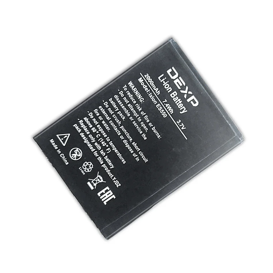 Mobile Phone Battery 2000mAh For DEXP Ixion ES550 ES 550 Rechargeable Li-ion Replacement ACCU AKKU