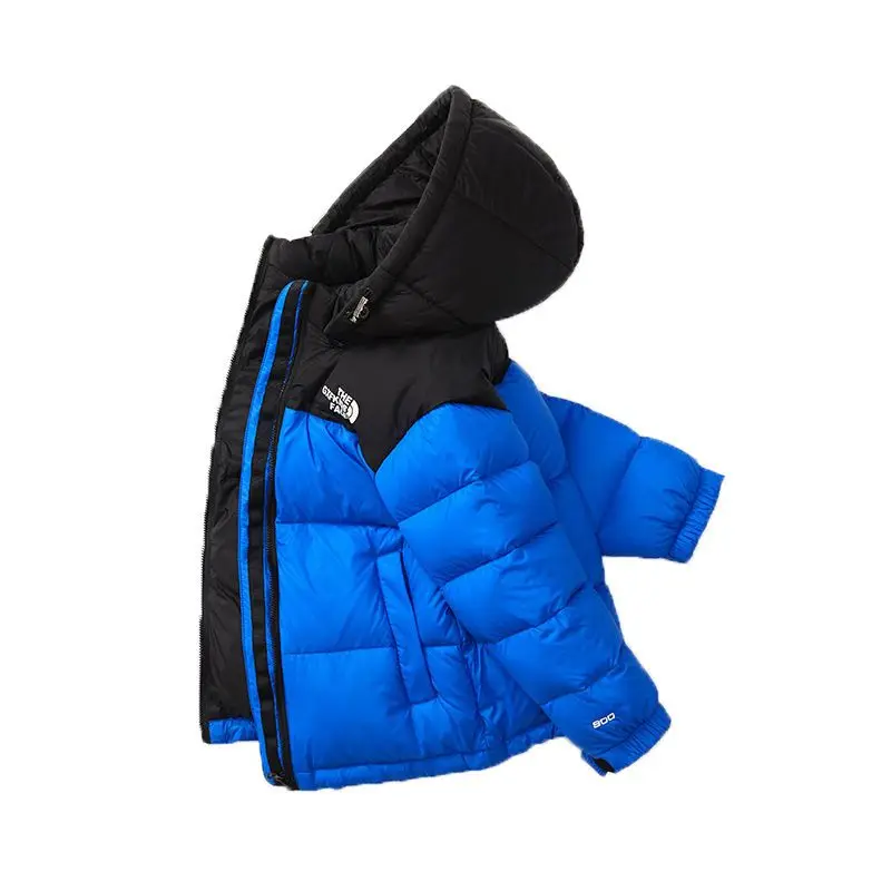 The new 2022 children down jacket short boy girl cuhk children even more winter coat hat brim children\'s clothes