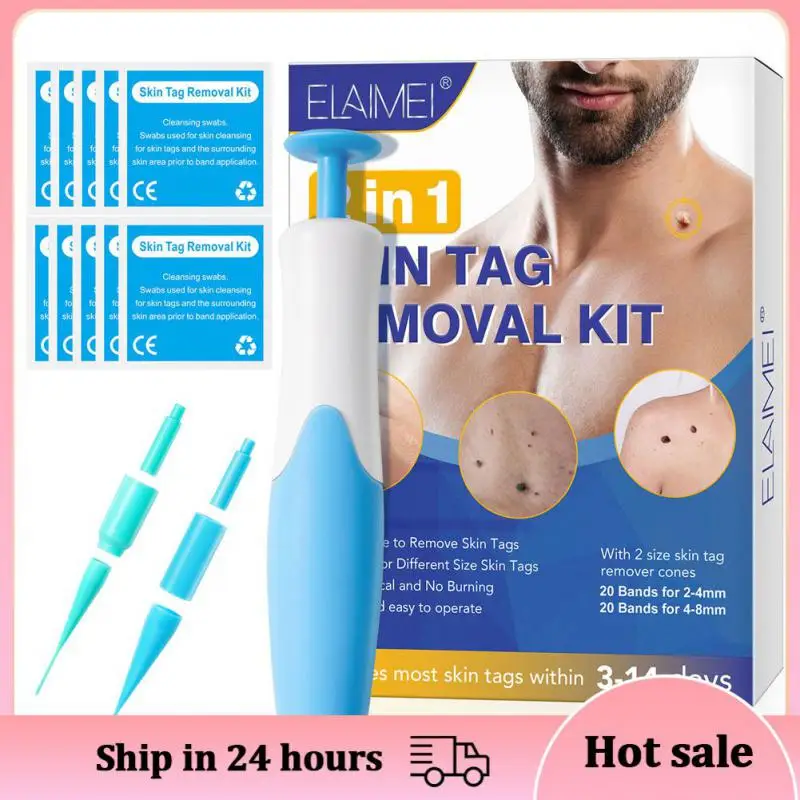 2 In1 Painless Auto Skin Tag Mole Wart Removal Kit Cleaning Tools Face Skin Care Body Wart Dot Treatments Remover Beauty Health