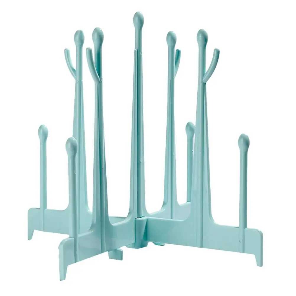 Bottle Drying Station Feeding Storage Rack Baby Stand Foldable Newborn Blue Detachable