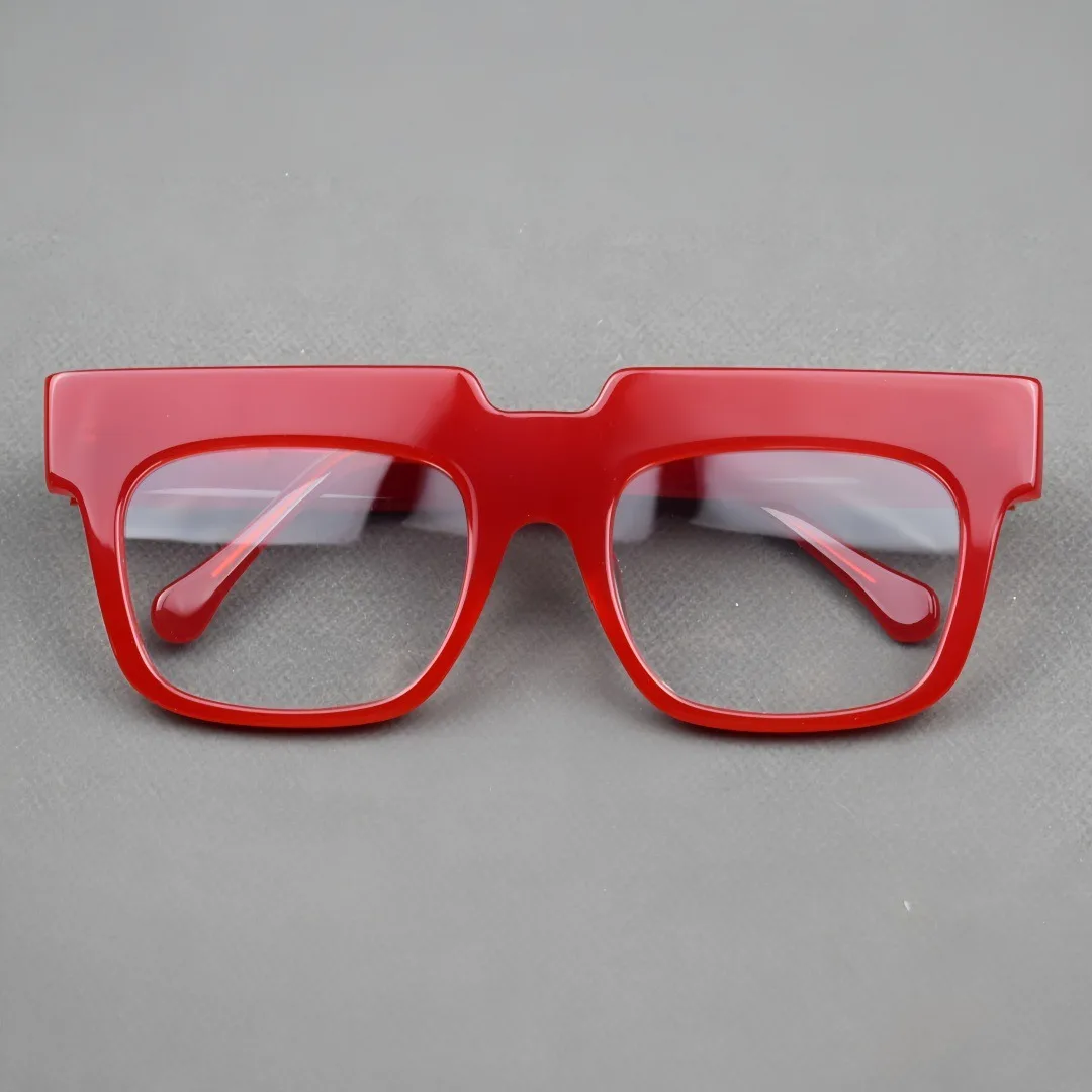 Thick Acetate Glass Frames Retro Square Women's Glasses High-quality Optical Prescription Glasses Fram for Woman Full Rime Glass