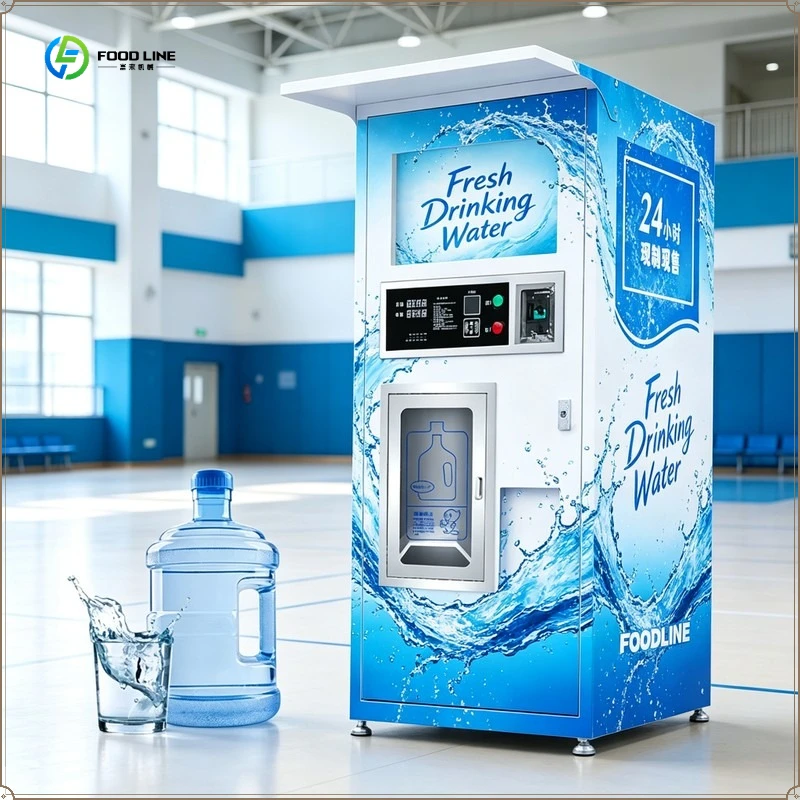 Purified Water Vending Machine Outdoor Waterproof Cabinet Remote Management For Community Water Station FL Customized