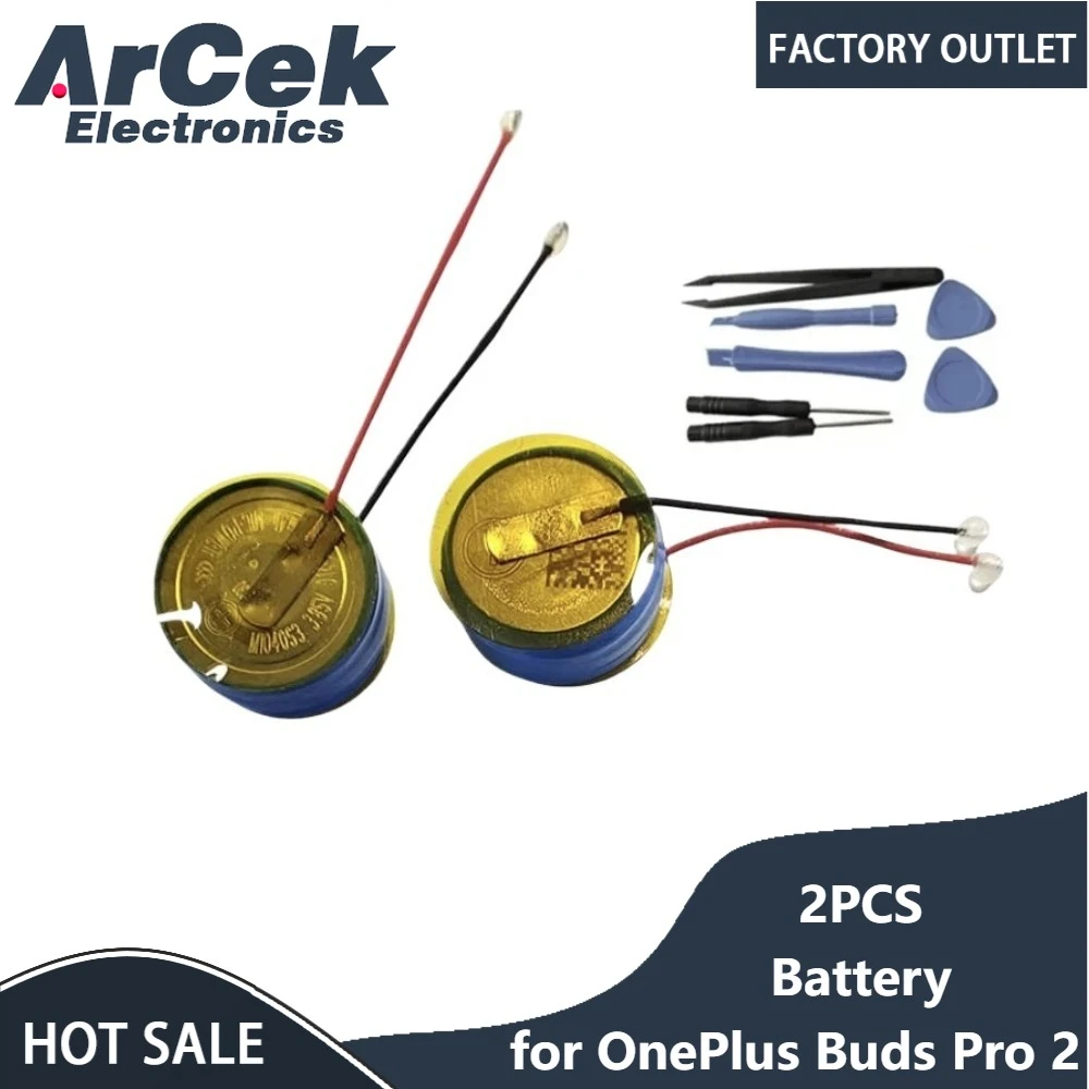 2PCS M1040S2 Replacement Battery for OnePlus Buds Pro 2 Wireless Earphone