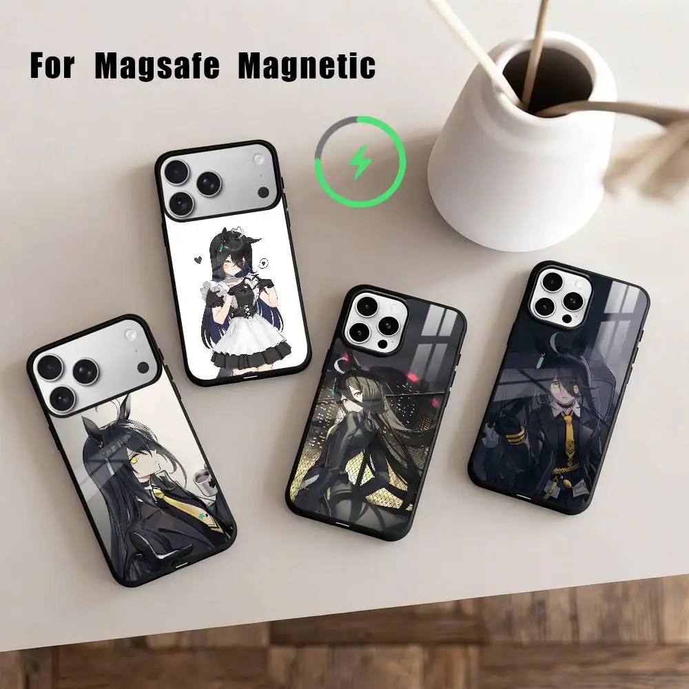 

Чехол для телефона M-Manhattan Cafe Uma для iPhone 17, 16, 15, 14, 13, 12, 11 Plus, с поддержкой магнитной беспроводной зарядки