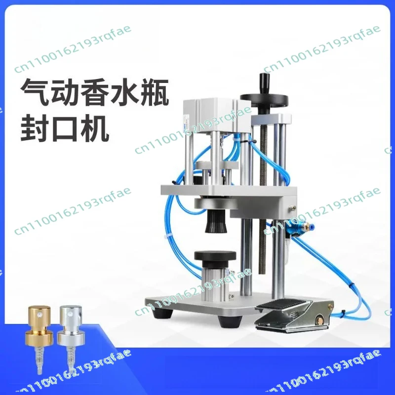 

Pneumatic Middle Sleeve Capping Machine Manual Perfume Bottle Sealing Capper Automatic Extreme Speed Cap Rolling High Efficiency