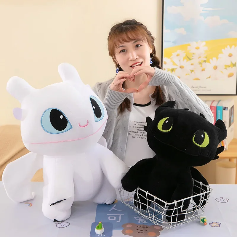 60cm MINISO Jak wytresować smoka Duży rozmiar Pluszowe zabawki Plushie Bezzębna lalka Kawaii Wypchana dekoracja Prezent urodzinowy dla dzieci