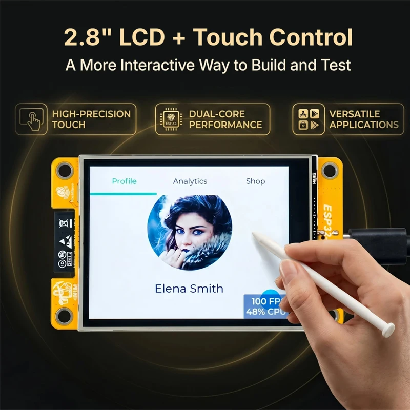 ESP32-C5 Smart Display Board with 2.8″ TFT LCD Touchscreen 5GHz Wi-Fi 6 Touch Display Expanded Connectivity Generation Beyond