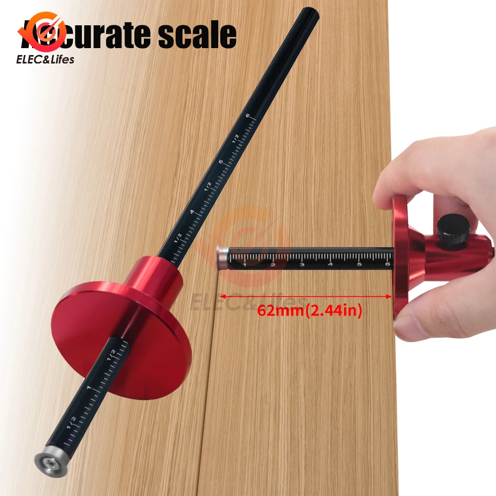 Carpintaria Scriber com Scale Blade Ferramentas de Escrita Carpintaria Desenho de Linha Paralela Mortise Marking Gauge Tool Métrica Polegada