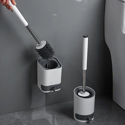 Silicone TPR Toilet Brush With Tweezers Bathroom Accessories Wall Hanging Toilet Brush Bristles for Floor Cleaning Brush