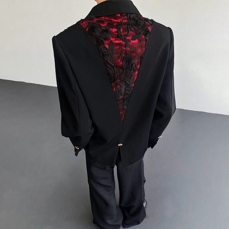 LUZHEN Personalized Three-dimensional Patchwork Design Luxury Blazer Coat Men 2025 New Elegant Temperament Trendy Clothes JY2391