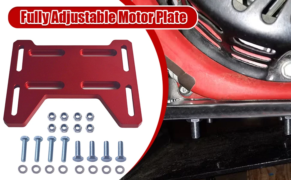 Red Motor Engine Adapter Bracket Plate With Screw Kit For 212 Preditor Briggs Stratton Tecumseh Honda Mini Bike Go Kart