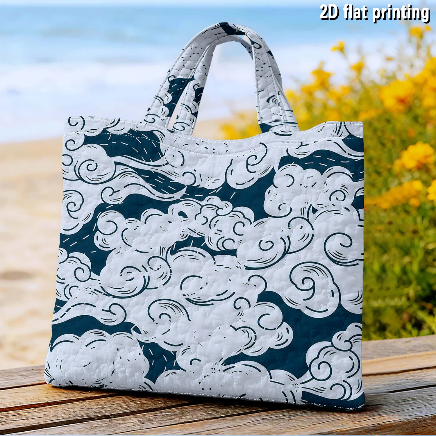 Tote Bag Canvas Print - Borsa a Tracolla in Tela Indigo