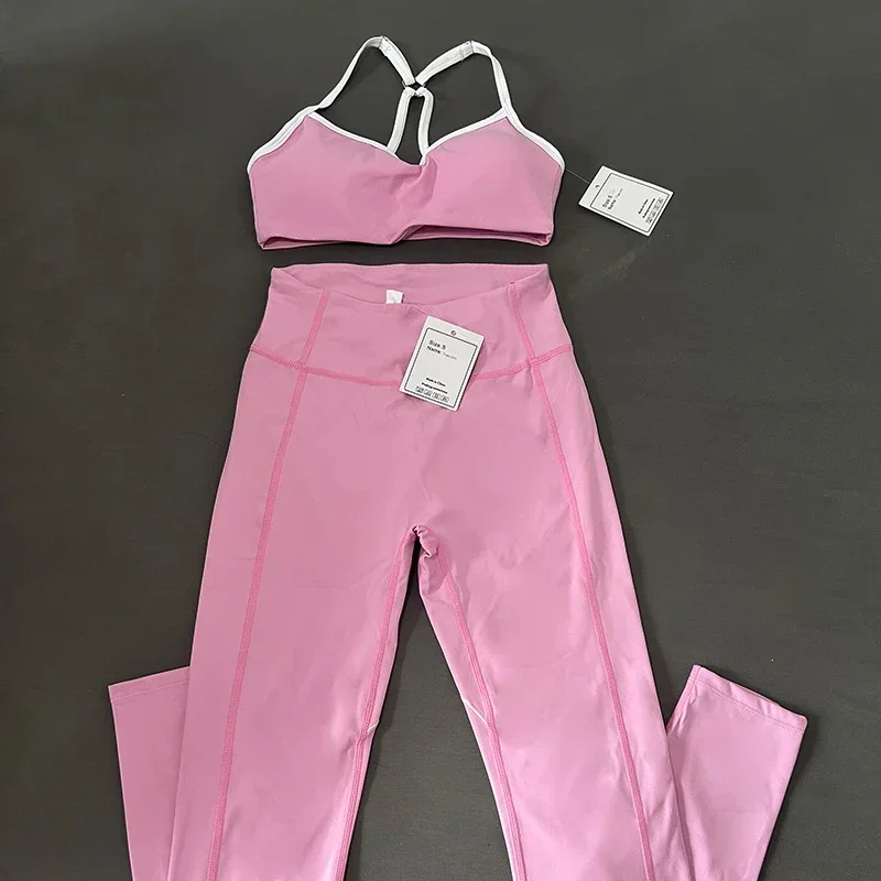 

2025 New Women's 2-Piece Yoga Set - Seamless High Waist Workout Outfit for Gym & Pilates (+3 Colors) Высокая Талия И Карманы