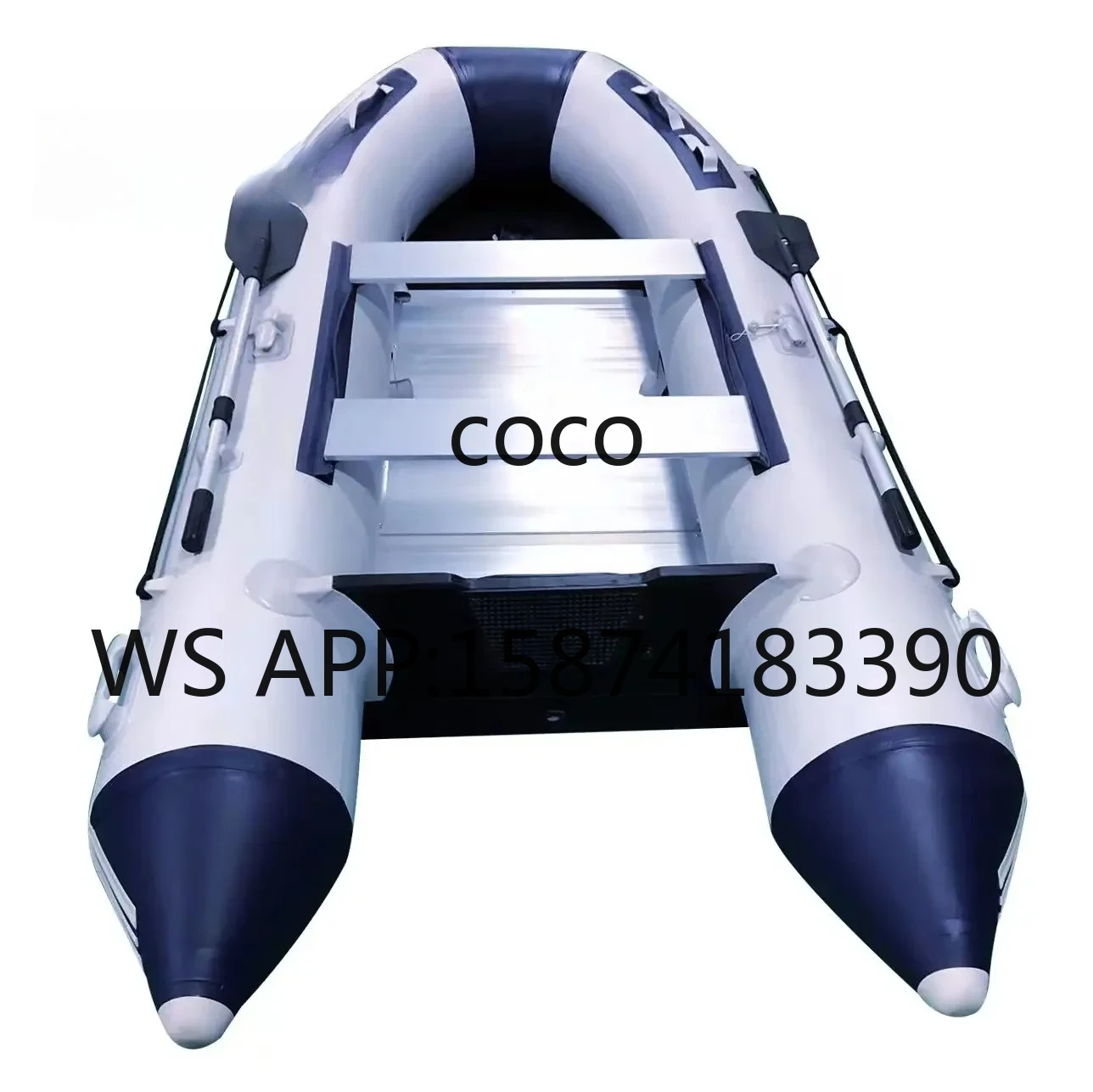 Electric Start Speedboat 1.2mm Thickened Rubber Fishing Boat Aluminum Alloy Bottom Stormboat for Flood Rescue