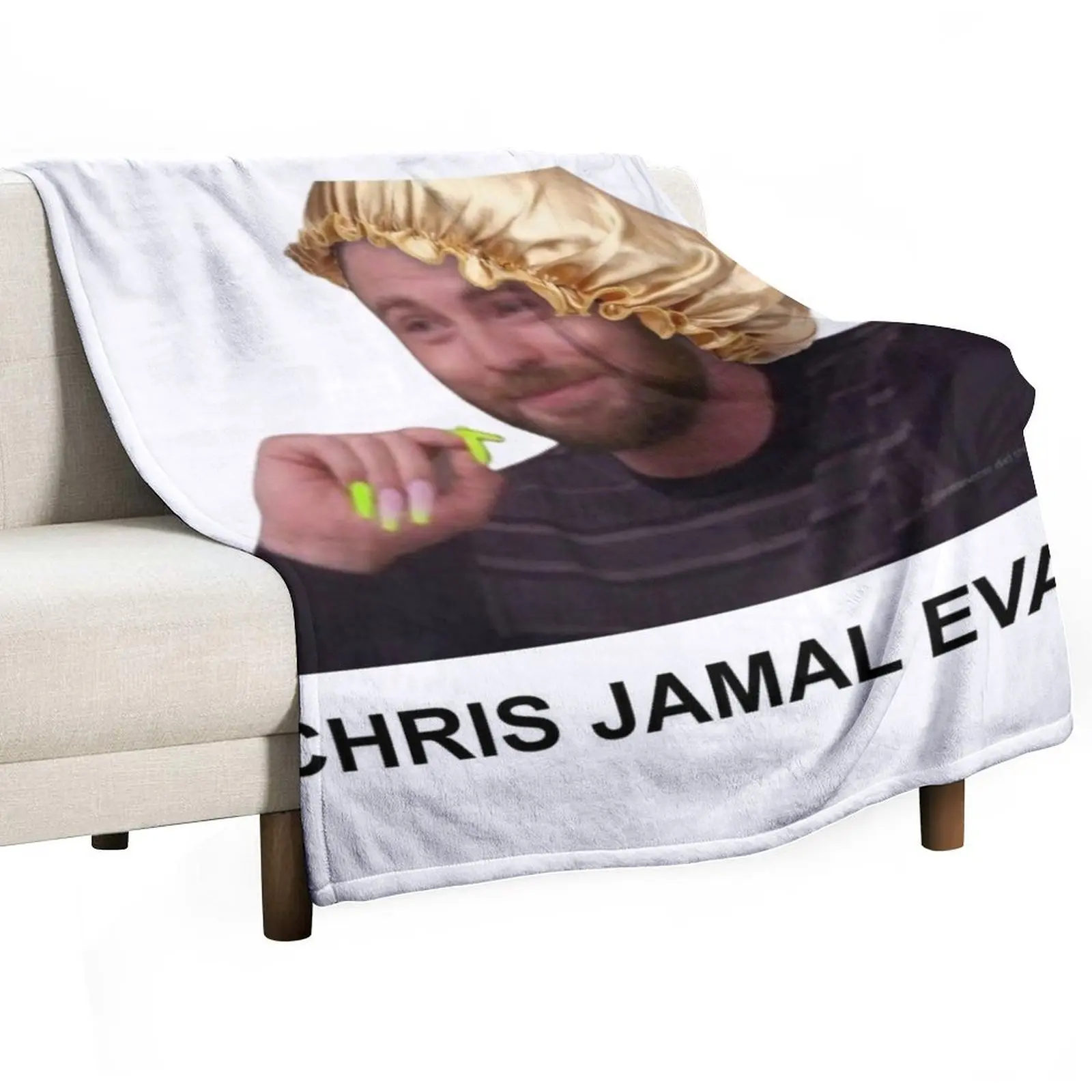 

Chris Jamal Evans Meme Throw Blanket Soft Plaid Decorative Sofa Thermal Hairy Blankets