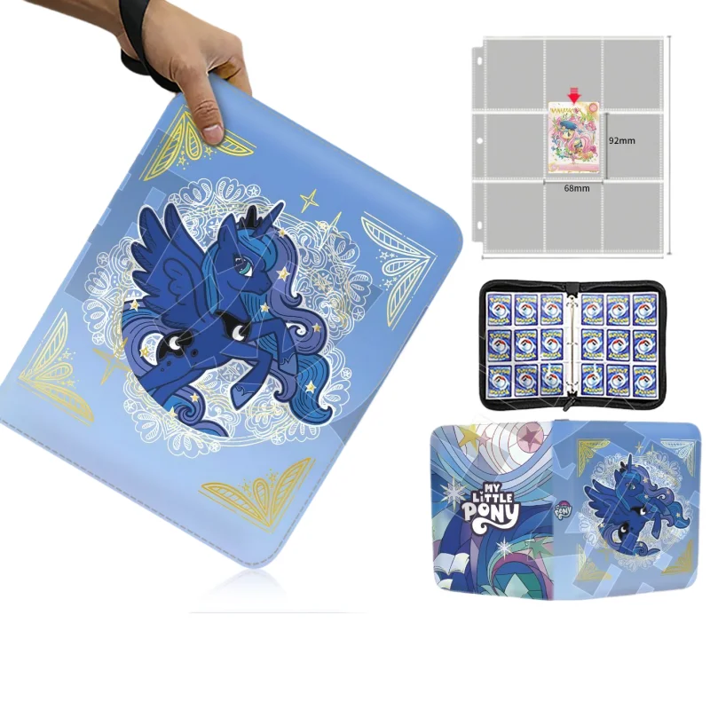 

My Little Pony Princess Luna Rarity Zipper Binder Game Card Collection Book Photo Album Card Holder Animation Peripheral Gift