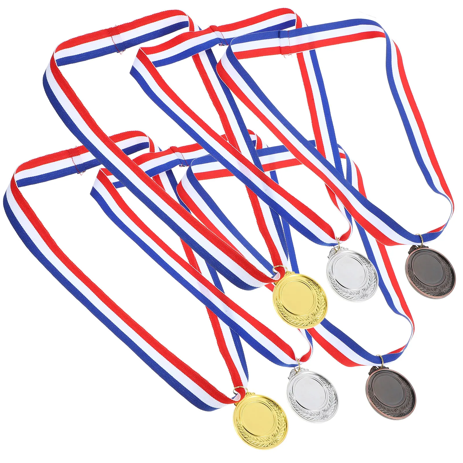 

6 Pcs Medal Medals and Award for Adults Gold Zinc Alloy Winner with Ribbon Child