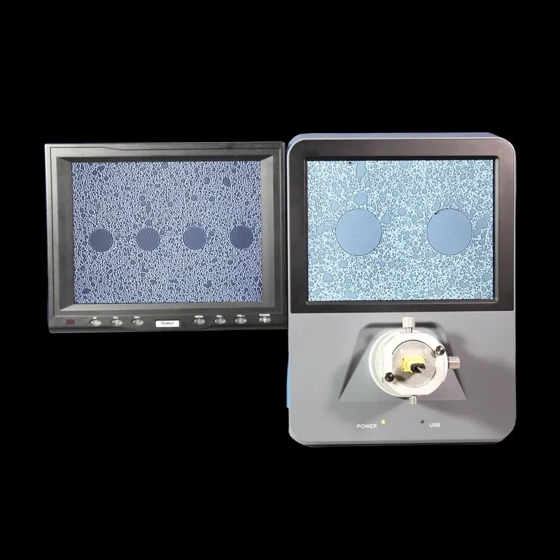 Two Magnications 400X 70X Multi Fiber Array FA MPO Patch Cord MT Ferrule PC APC Benchtop Desktop Fiber Integrated Microscope