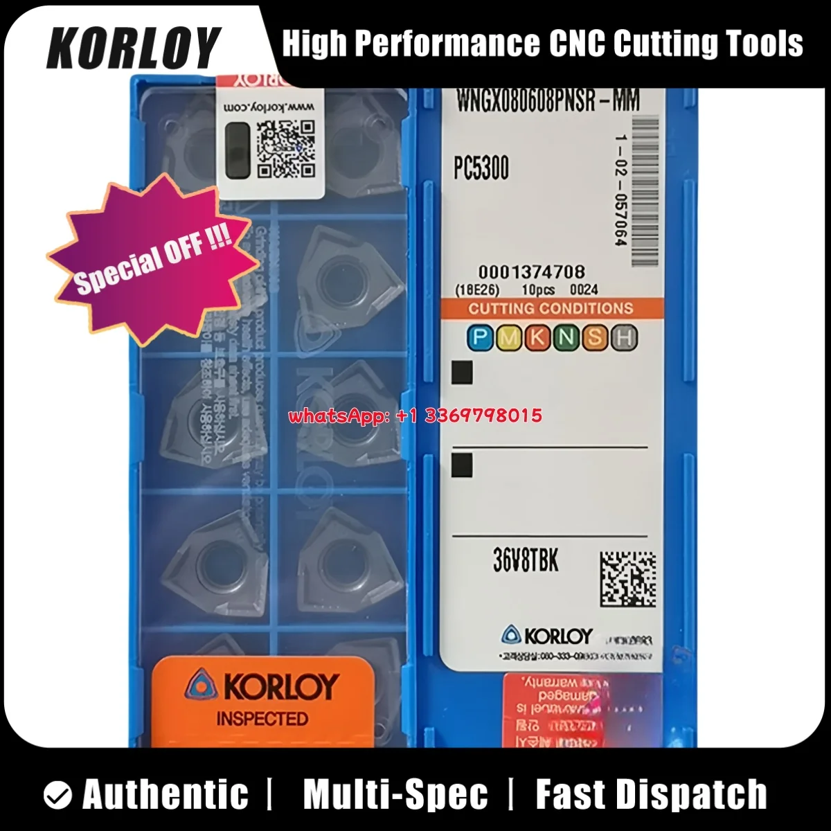 

KORLY оригинальная WNGX WNGX080604 08 PNER-ML PC6510 PC5300 PC3600 U-сверлильная вставка 10 шт.