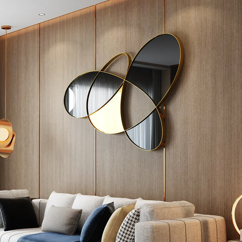 Living room wall decoration pendant light luxury stainless steel  dining room entrance  bedroom bedside decoration