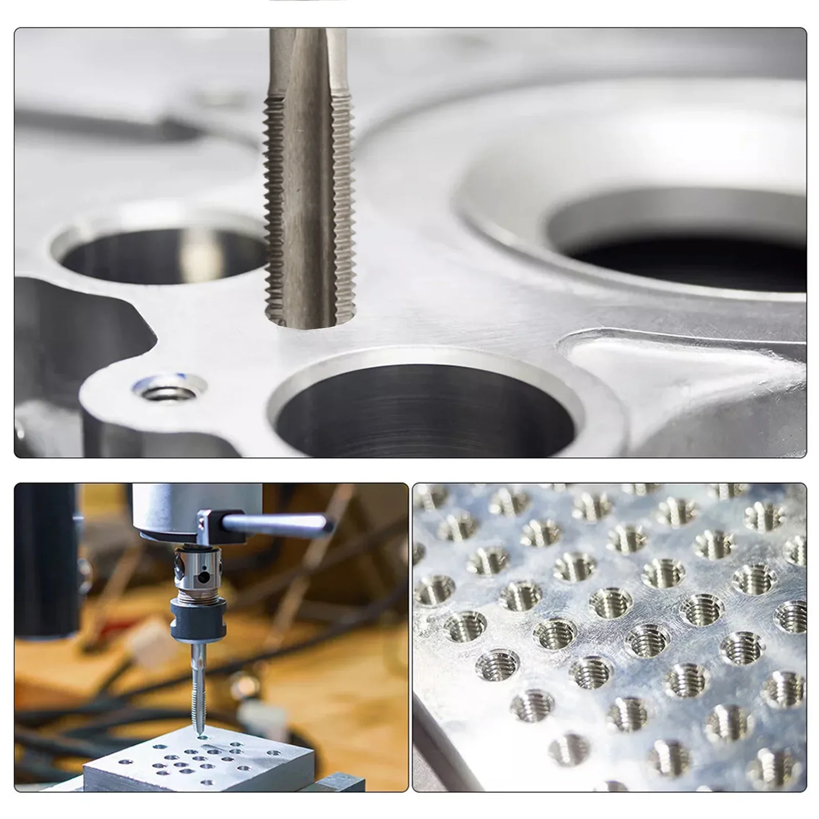 

3 Flute Thread Tap 3/8-24 Machine Tap Fast Downward Chip Evacuation Straight Flute Taps For Machining Shallow Holes