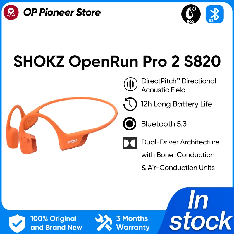 SHOKZ OpenRun Pro 2 S820 Bluetooth écouteurs IP55 étanche Conduction osseuse casque musique sport écouteurs Bluetooth 5.3