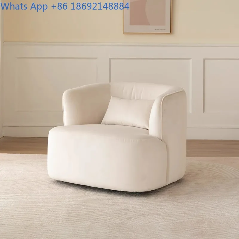 

Nordic Light Luxury Simple White Single Japanese Style Leisure Art Small Apartment Sofa Chair