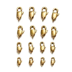 5pcs Stainless Steel Gold Lobster Clasp High Quality End Clasps Connectors For Necklace Bracelet DIY Jewelry Making Supplies