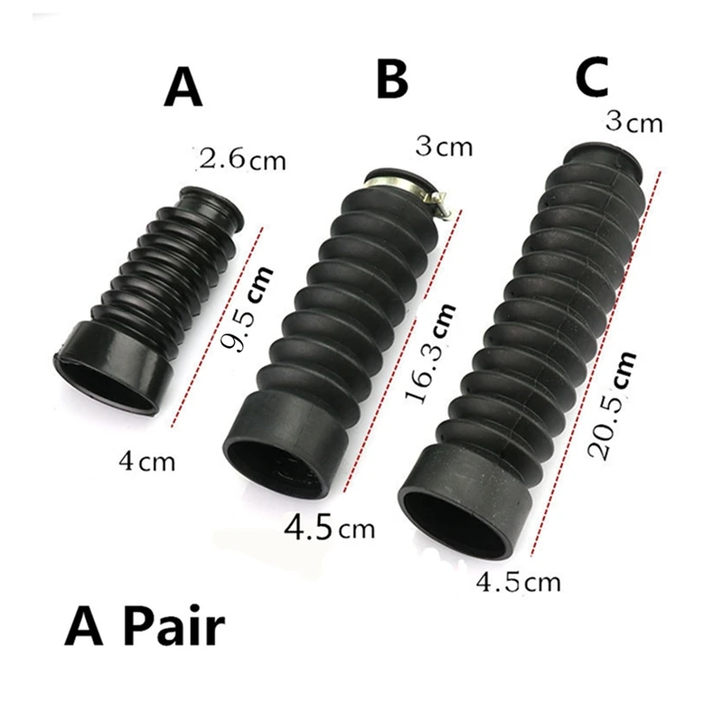 Motorcycle Off-Road Front Fork Dirt Dust Cover Gaiters Boots Protective Sleeve For Yamaha YBR125 Universal