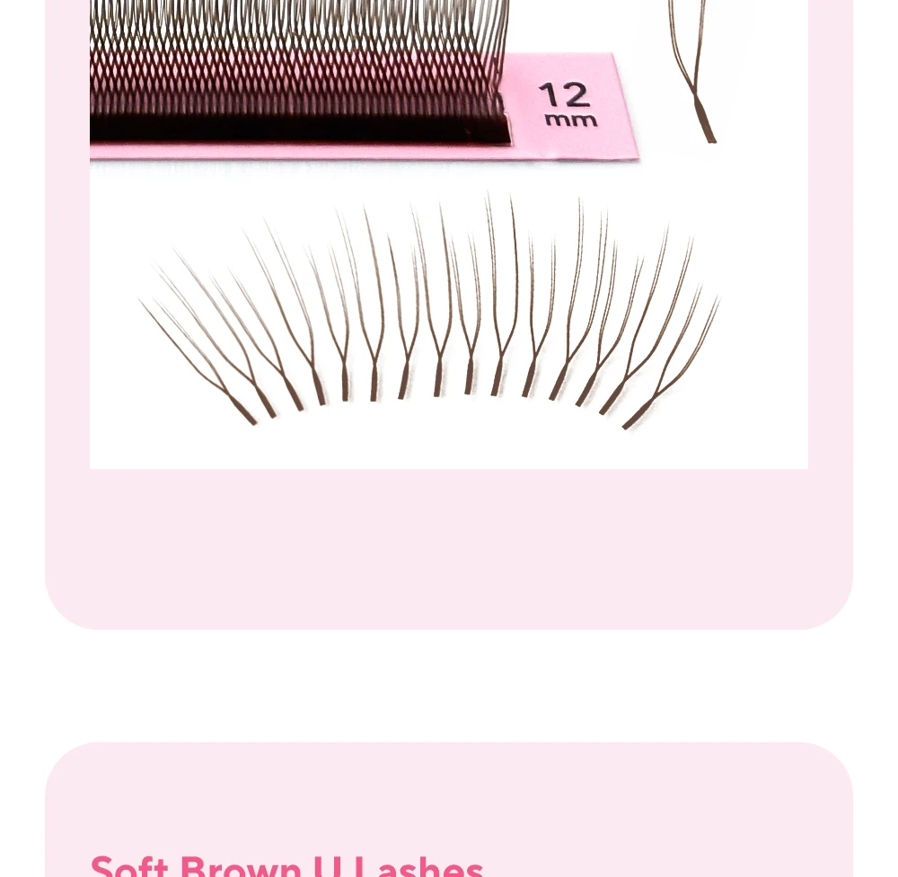 U-Shaped YY Brown Eyelashes