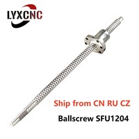 SFU1204 150 200 250 300 350 400 450 500 550 mm C7 ball screw with 1204 flange single ball nut BK/BF10 end machined For CNC mile