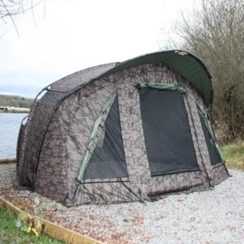 Camouflage Waterproof Fishing Tent 10000 mm Still Head and Aluminum Rod