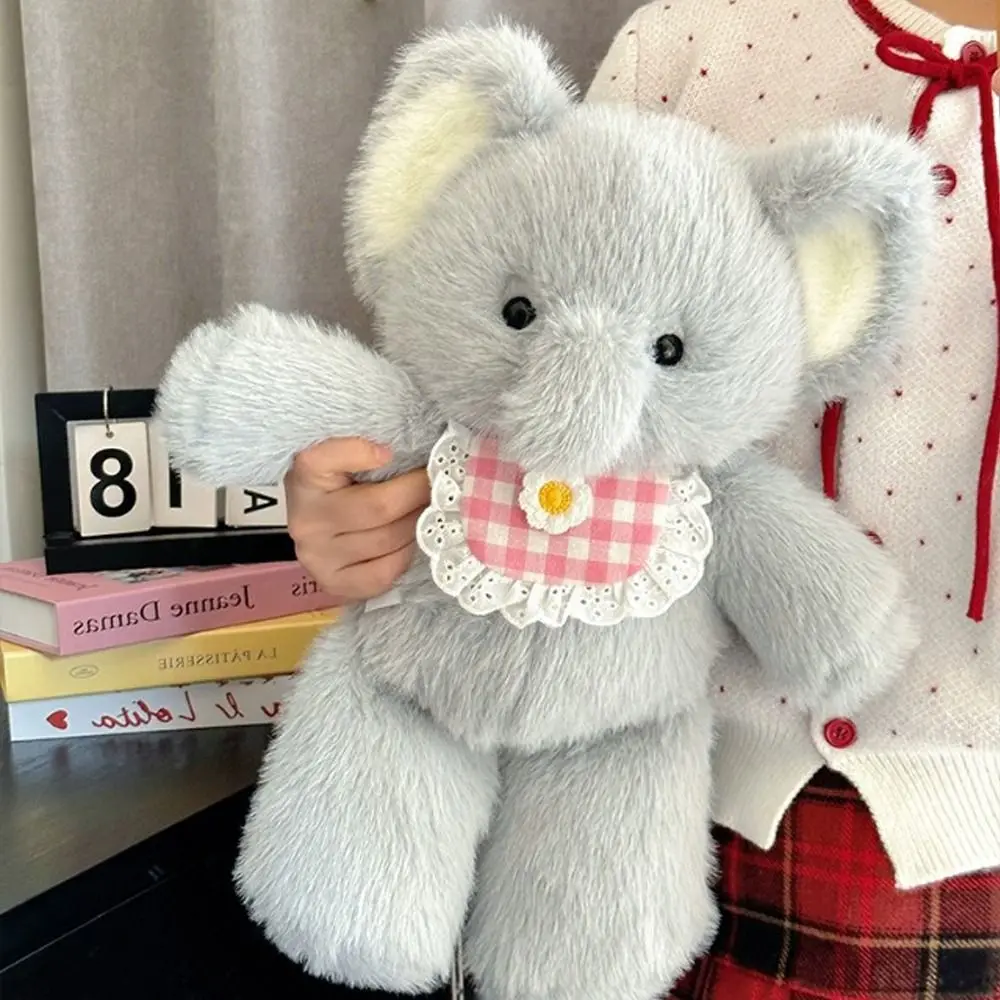Kawaii Running Bear 40cm Running Animal with Bib Cartoon Rabbit Accompany
