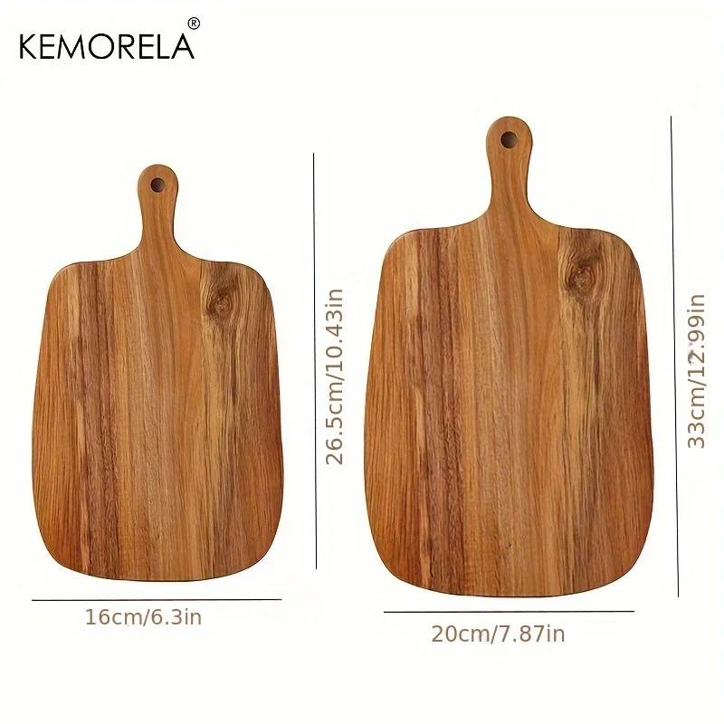 لوح تقطيع خشبي آمن للطعام من كيموريلا مع مقبض لخبز الأسماك والجبن والحلويات والفواكه والخضروات - تصميم أنيق متين #6