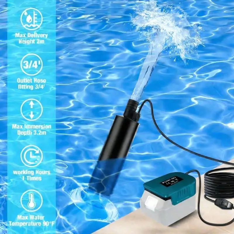 G7NA Akku-Tauchwasserpumpe mit hohem Durchfluss. Effiziente Wassertransferpumpe – Detail 9