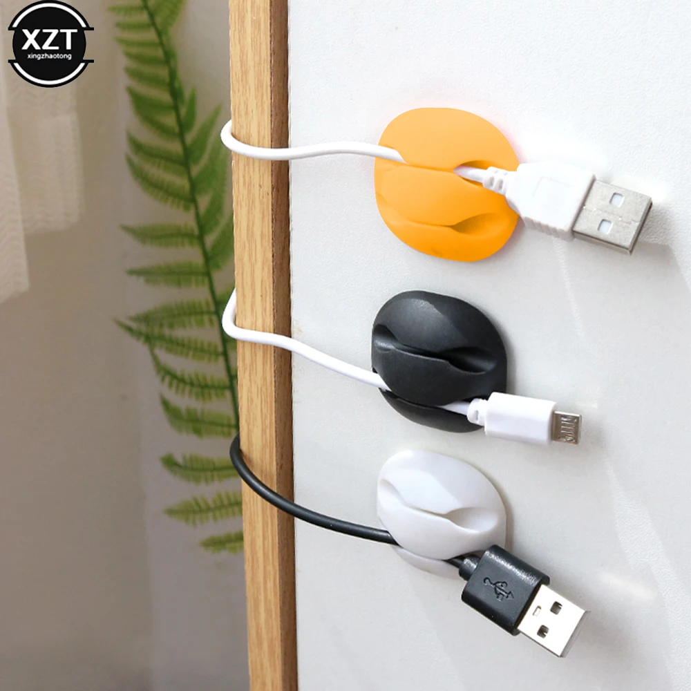 Cable Holder Protector Management Organizer Finishing Desktop Plug Long strip Silicone Wire Retention Clips Power Cord Winder