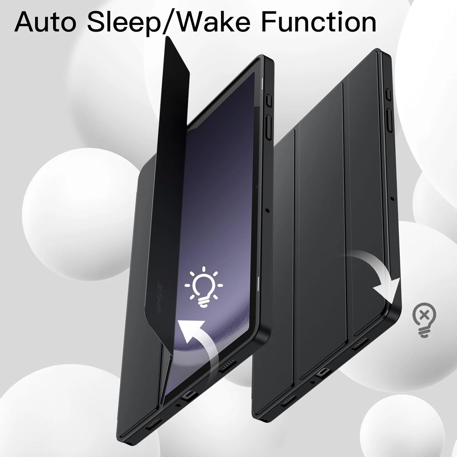 Slim Soft Case for Samsung Tab A9 8.7 inch (SM-X110/X115) A11 (SM-X133/X135) with Auto Wake/Sleep Function, Foldable Design
