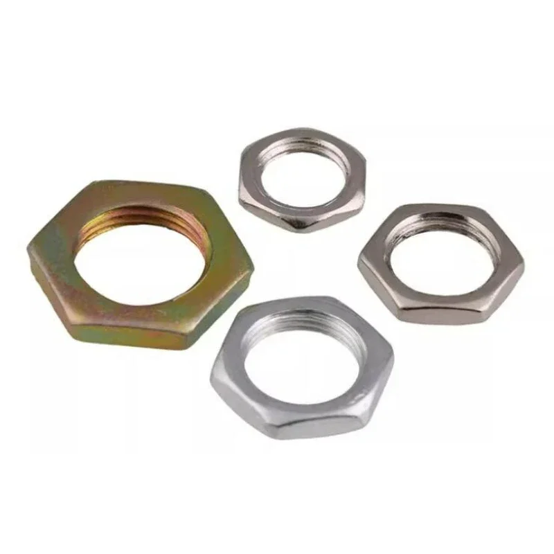 M7 M8 M9 M10 M12 M14 M16 White Zinc Color Zinc Nickel Plated Fine Tooth Hex Nut Hexagon Fine Thread Nuts