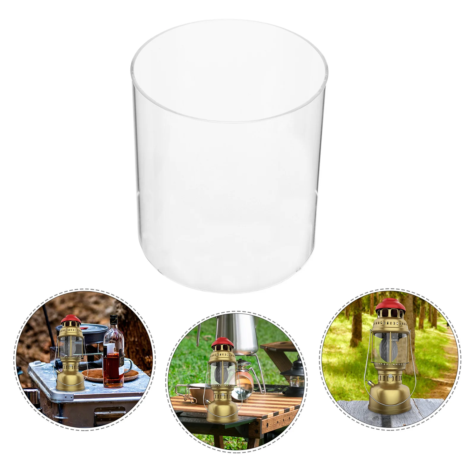 Clear Lamp Shade Glass Chimney Easy Install Practical Retrofit Accessory L Lamp Shade
