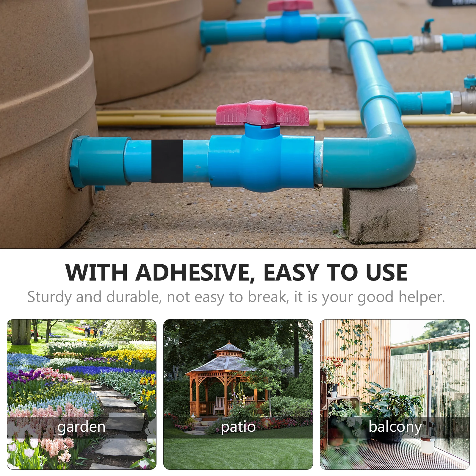 

2Pcs Waterproof Sealant Tape Professional PVC Repairing Mending Tape for Roof Plumbing Sealing Leak Repair Repairing Tapes