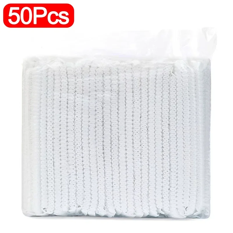 100/50/10PCS Einweg Vlies Stoff Hut Elastische Sterile Kappen Wimpern Verlängerung Kopf Abdeckungen Spa Salon Schönheit zubehör