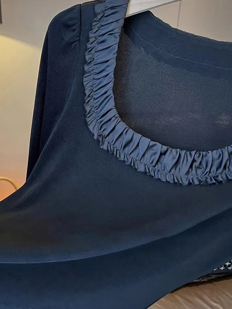 เสื้อยืดคอเหลี่ยมสไตล์เรโทรฮ่องกง แฟชั่นผู้หญิง ทรงเข้ารูป ใส่ได้หลายโอกาส เสื้อยืดพื้นฐานสำหรับฤดูร้อน