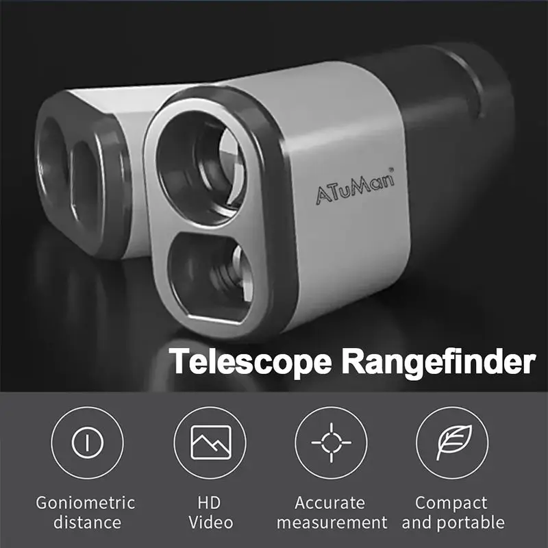 Atuman TR1 800/1200m Distance Meter 6X Optical Scope with Slope Correction Golf Laser Rangefinder Monocular for Outdoor Sports
