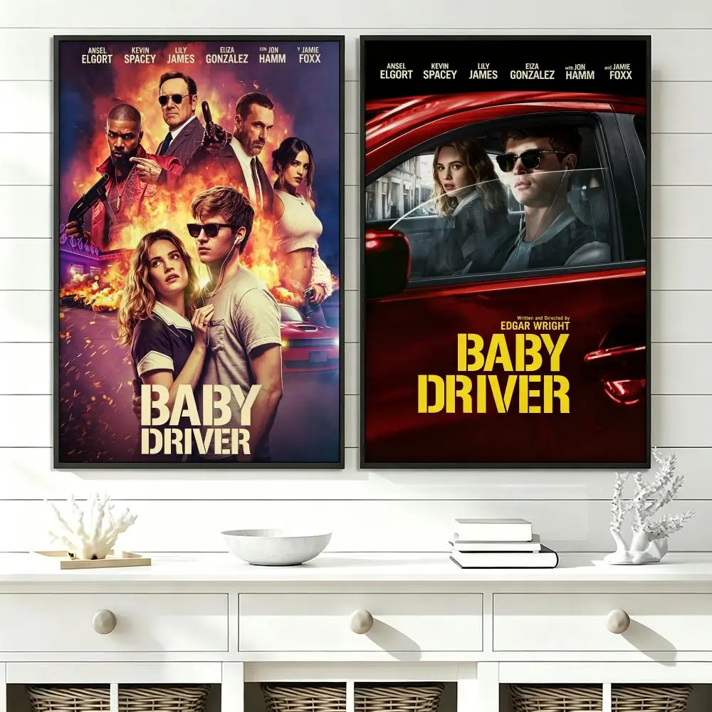 movie Baby Driver Poster Poster HD Trendy SelfAdhesive Wall Art Print For Living Room Bedroom Dorm Office Home Gift