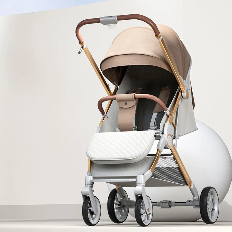 عربات أطفال خفيفة الوزن لحديثي الولادة خفيفة الوزن ذات جودة عالية ومقبض قابل للعكس وعربة أطفال حديدية للسفر