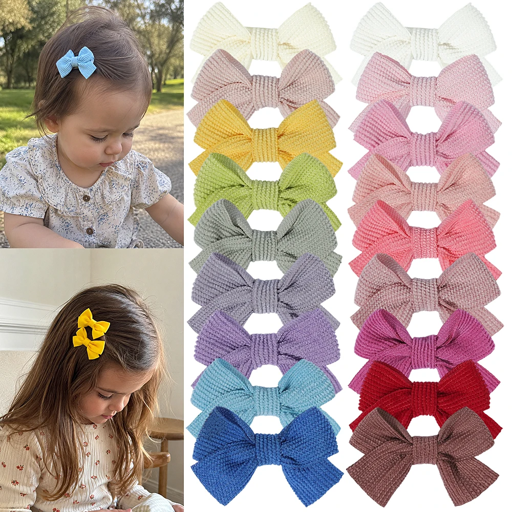 10PCS/Lot Corduroy Bow Hair Clip Children Teenagers Autumn and Winter Party Daily Decoration Clip Girl Hair Accessory Small Gift