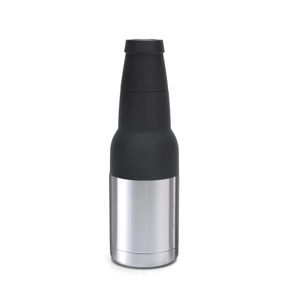 3 in 1 Stainless Steel Beer Bottle Cooler Double Wall Insulated Beer Bottle Insulators Holder 12oz Vacuum