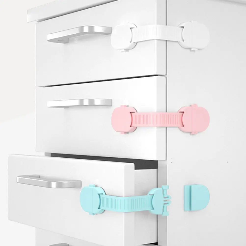 

3Pcs Baby Cabinet Locks Safety Latch Locks for Kids Drawers Fridges Wardrobes Anti Pinch Protection Home Use Kids Drawer Lock