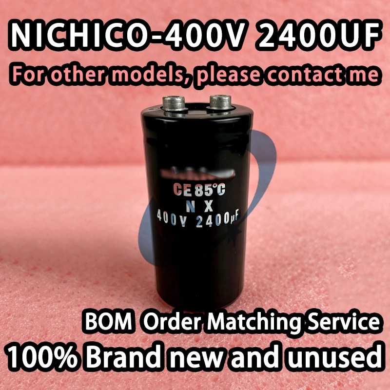 【100-neuf】-nichico-400v-2400uf-450v-2400uf-85-℃-condensateur-electrolytique-en-aluminium-a-borne-a-vis-longue-duree-de-vie